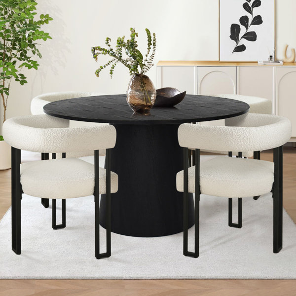 Brayden Studio® 4Piece Fellman Fabric Arm Chair in Beige Wayfair